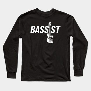 Bassist J-Style Bass Guitar Dark Theme Long Sleeve T-Shirt